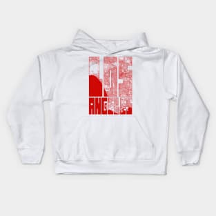 Los Angeles, California, USA City Map Typography - Oriental Kids Hoodie